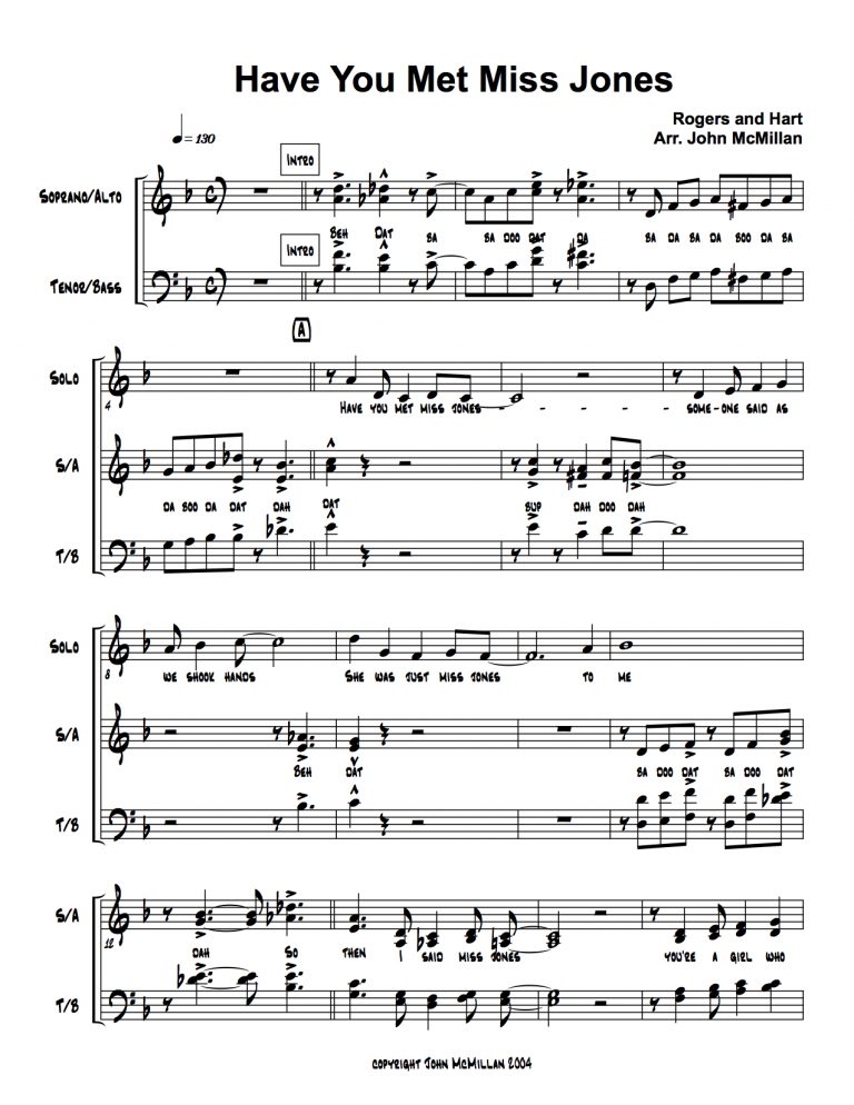 Have You Met Miss Jones? (SATB) – McMillan Music